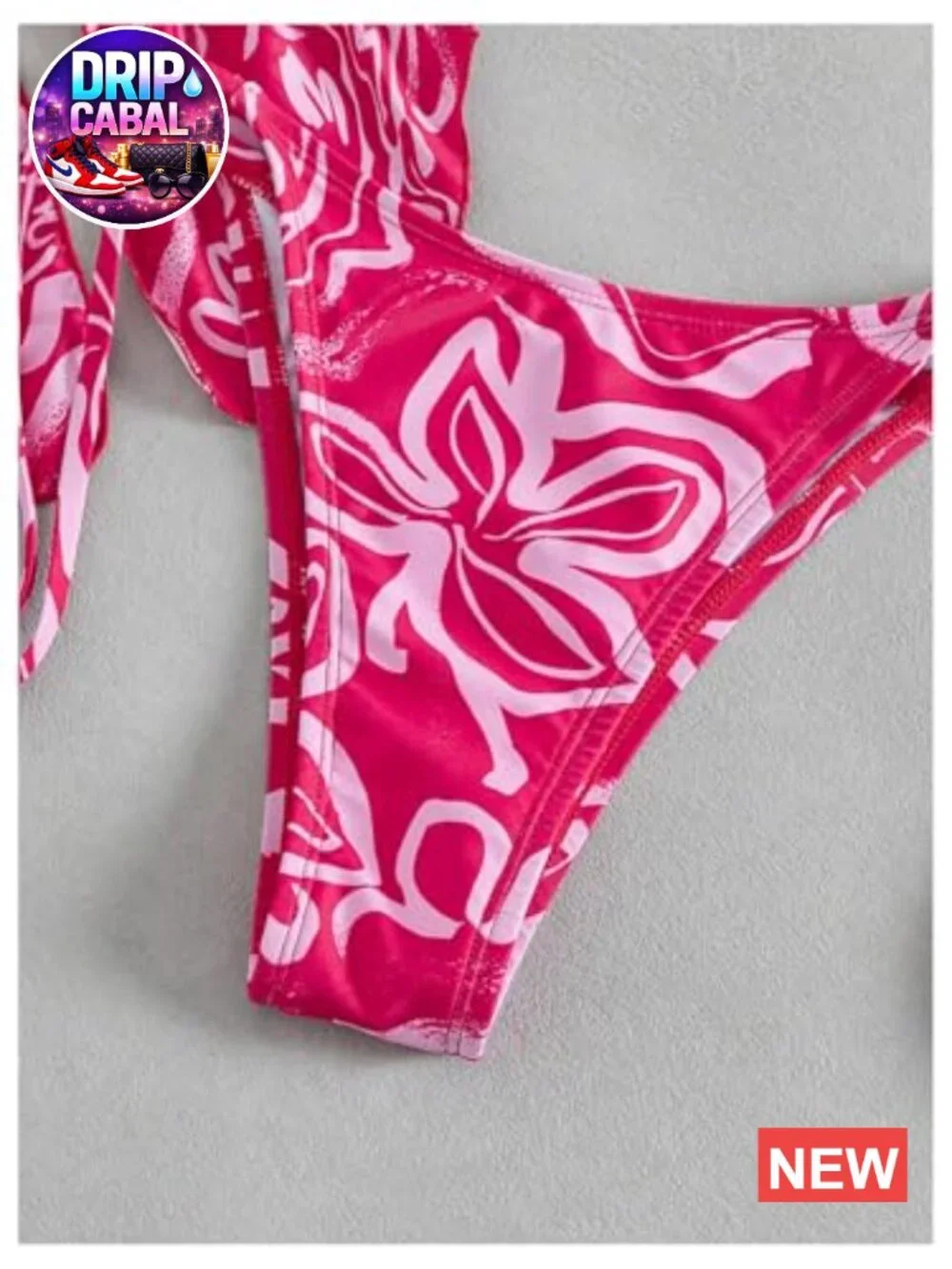 Floral Tankini Swimsuits Halter Tie Side String Two Piece Bathing Suit